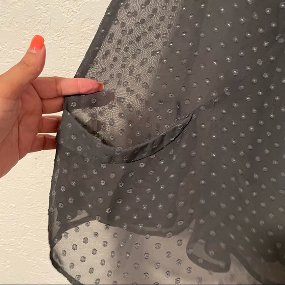 Daniel Rainn Women's Gray Polka Dot Shirt Size Medium - Picture 5 of 8